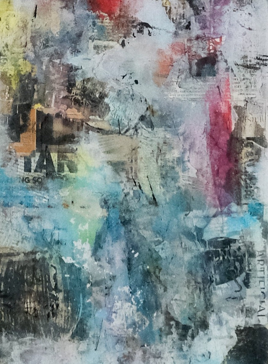Colorful Mixed media Collage art 